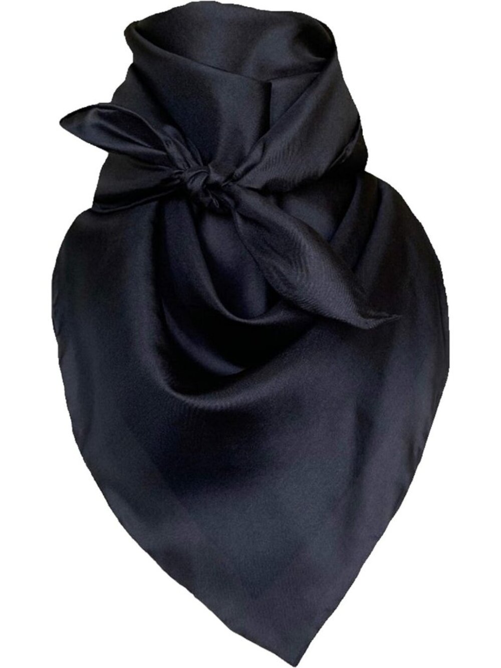 100% Silk Solid Cowboy Wild Rag Scarf Bandana - Multiple Colors, L 34.5” & XL 42